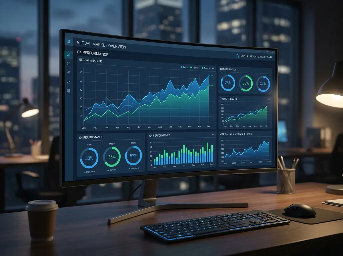 Professional financial data analysis dashboard